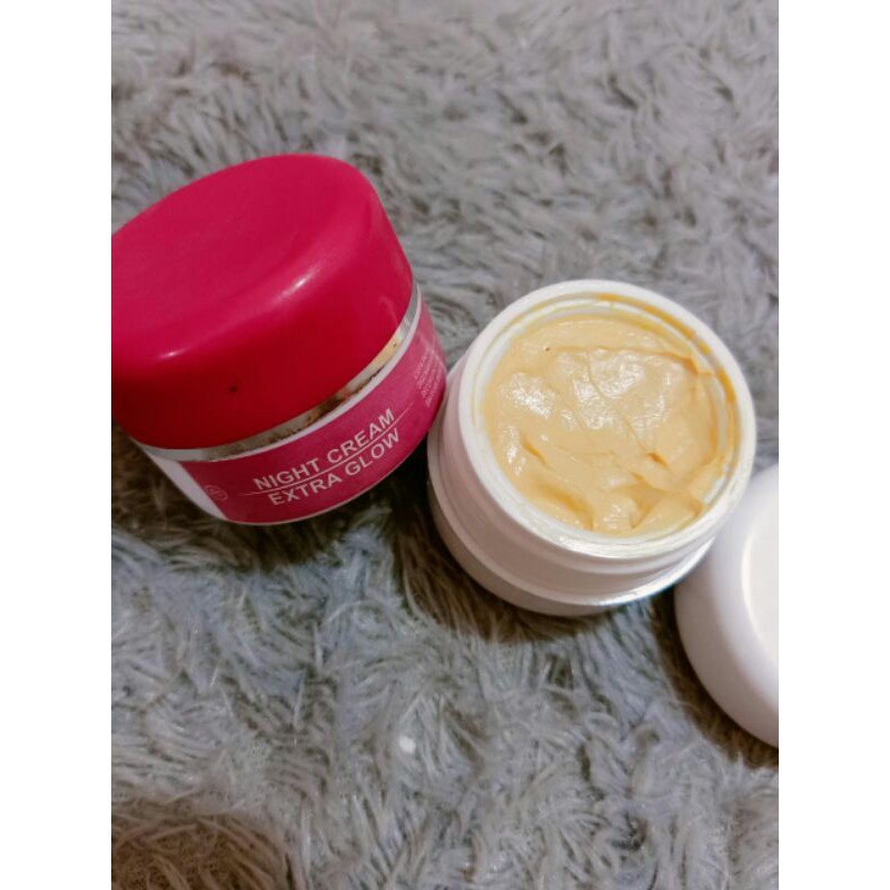 cream malam extra whitening + cream pagi