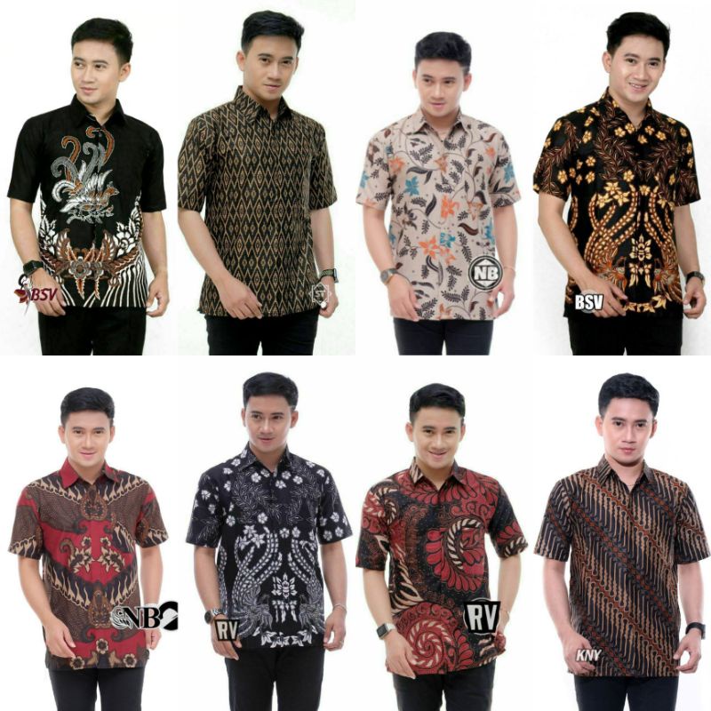 Hem Batik Pria Pendek Lawasan Sogan/Pari Sulur/Parang Black/Merak Papua Ori by Batiek Solo DC270927