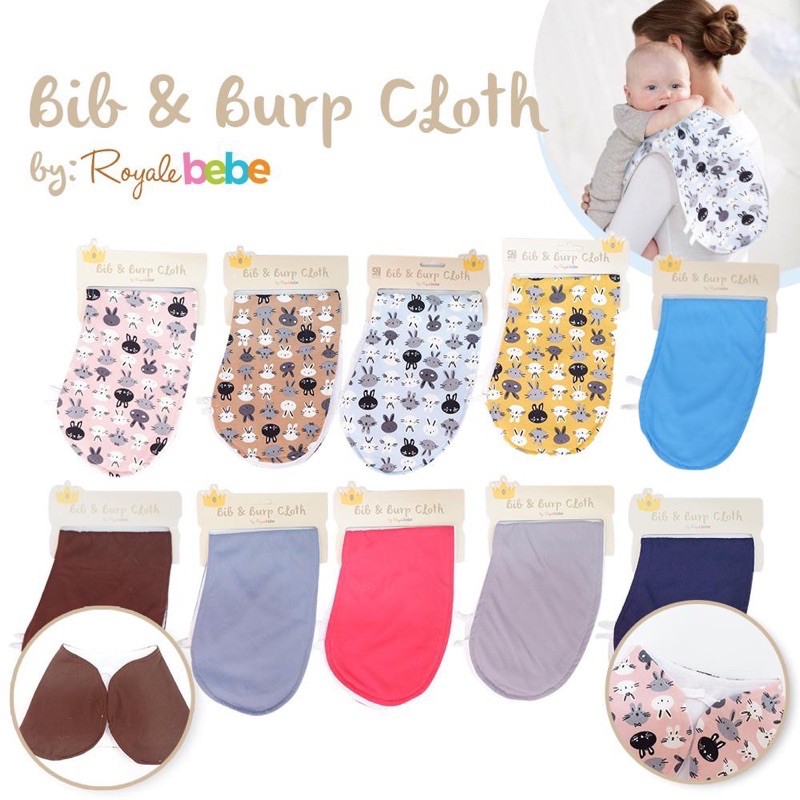 Royale Bebe Bib &amp; Burb Cloth - Celemek makan Slabber anak