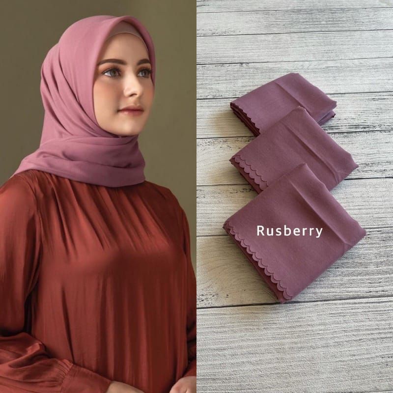 Hijab bahan DenayVoal polos warna rusberry