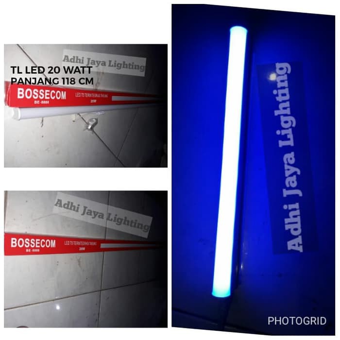 Obral lampu T5 led bossecom 20 watt biru putih kuning termurah