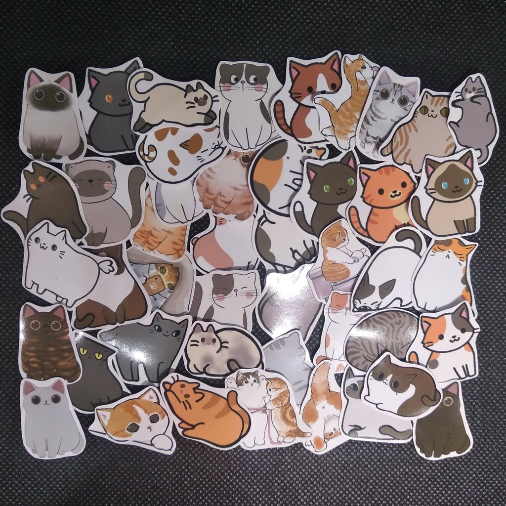 

45 pc STIKER TEMA CAT (uk S) | STICKER GLOSSY AESTHETIC | STICKER TUMBLR | STIKER HP | STIKER LAPTOP | STIKER LUCU