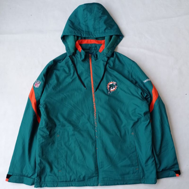 JAKET NFL NHL MlLB MIAMI DOLPHINS VARSITY SECOND