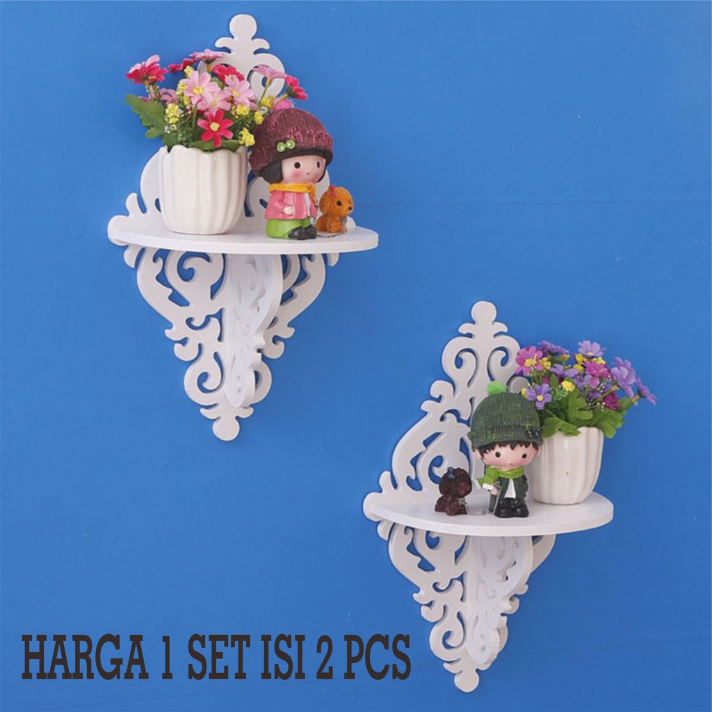 Decorative Rack rak Shabby chic vintage (1set isi 2) KECIL MB537