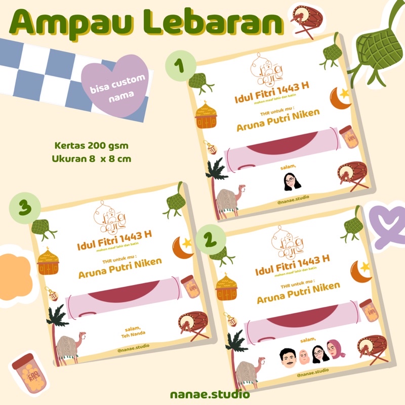 Jual Ampau Lebaran Custom Amplop Lebaran Unik Amplop Lebaran Murah Amplop Thr Shopee