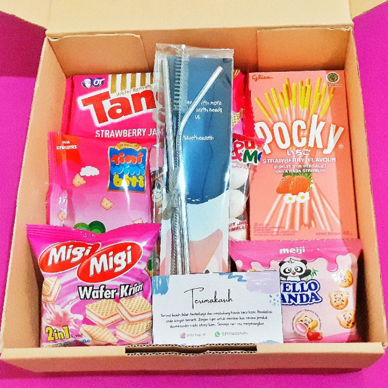 [Ready] Snack Box/Gift Box/Kado Ultah/Graduation Gift/Birthday Gift Spesial Pink Edition