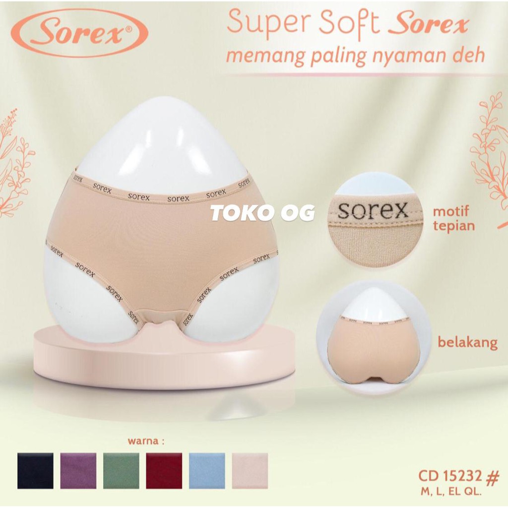 CD SOREX POLOS CELANA DALAM SOREX 15232 M L EL QL TERBARU KARET KECIL LIST