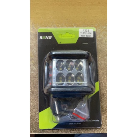 Lampu Motor 6 Mata LED CWL Mini Touring Kawal Biru Biru / Merah Merah / Biru Merah