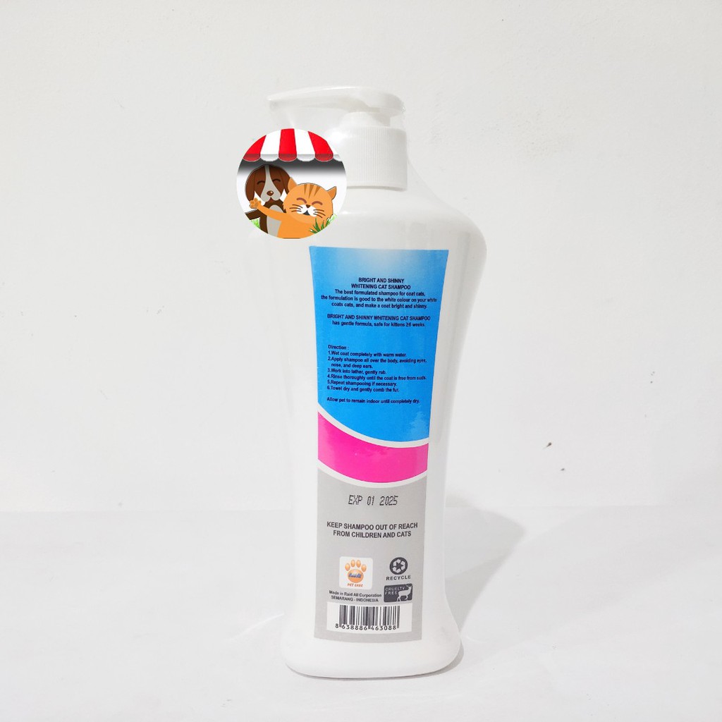 Shampoo Kucing Raid All Bright And Shinny Whitening Cat Shampoo 532ml