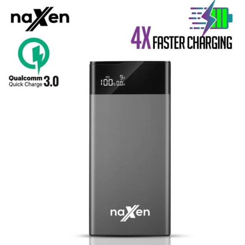 Powerbank Naxen 10000mah/20000 mAH 2.4A up to 3.1A. Power bank Dual USB Output Teknologi Fast Chargi