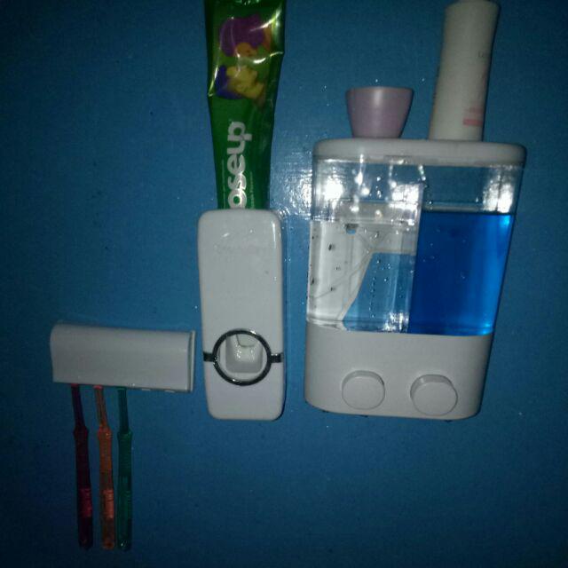 [ Cod ] Paket Alat Perlengkapan Kamar Mandi Dispenser Sabun Dan Dispenser Odol