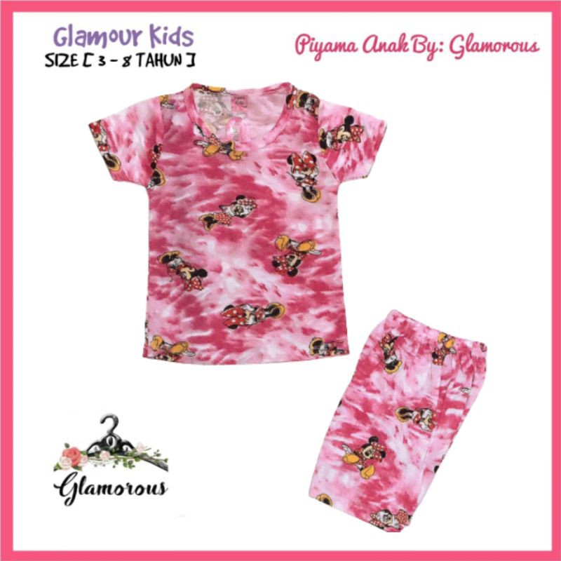 CUCIGUDANG DISKON 25% Setelan Tyedie Anak Perempuan Umur 3 sampai 8 Tahun PD Tie dye Minnie
