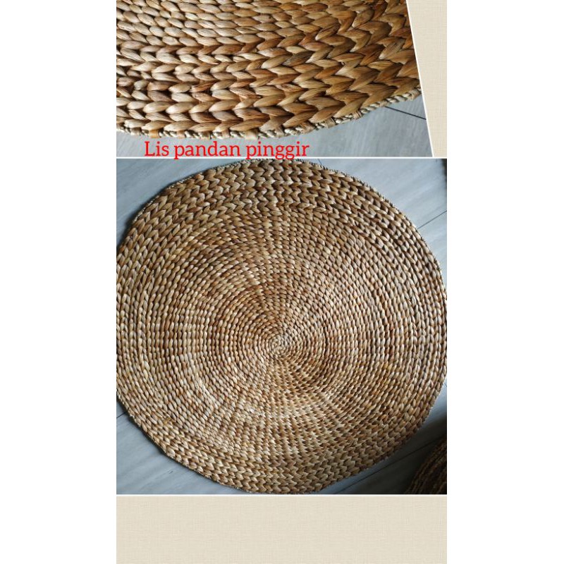 Rug Anyam/Karpet Lantai Enceng Gondok List Pandan / Karpet Enceng