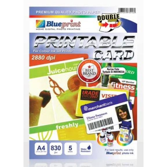 

PVC id card Blueprint uk A4/pack isi 5set