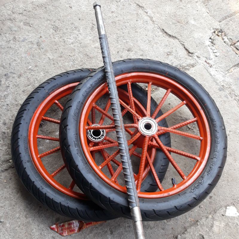 Roda Gerobak Ring 14 inch Sepasang Roda Gerobak Dorong