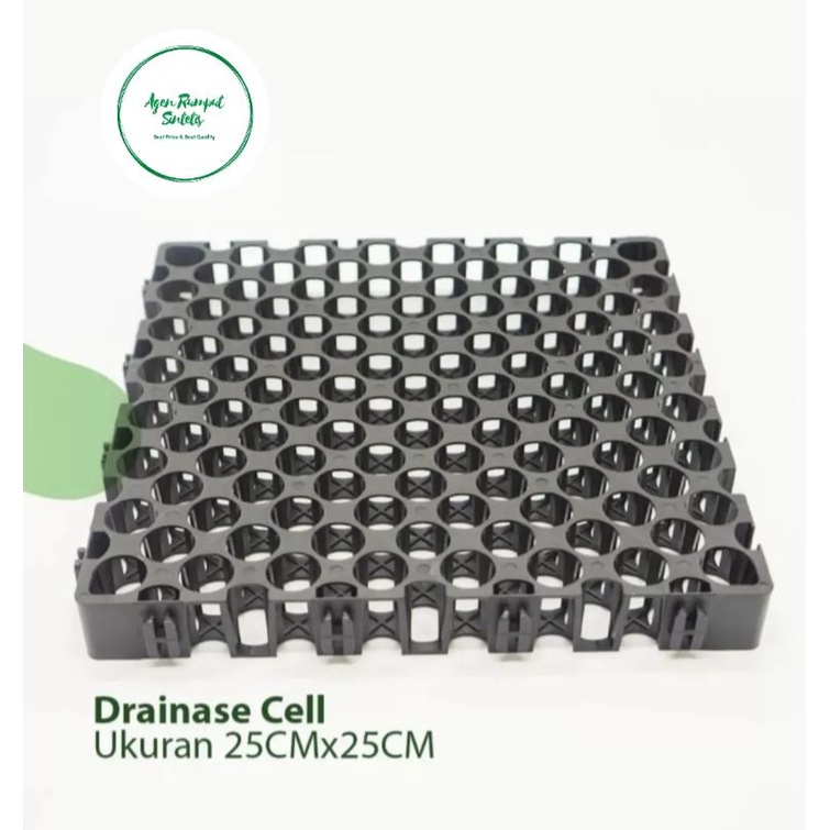 ALAS RESAPAN RUMPUT SINTETIS 25CM X 25CM TEBAL 3 CM (1M² = 16 PCS) - DRAINASE RUMPUT SINTETIS - DRAI