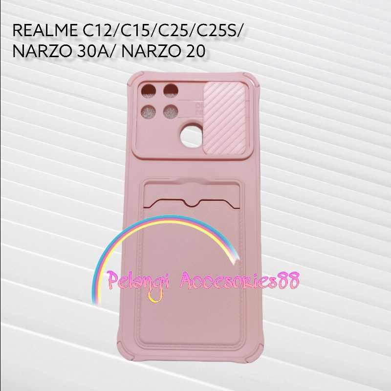 CASE REALME C12 / C25 / C25S / NARZO 30A / NARZO 20 CASE SOFTCASE SLEDING WARNA WARNI SLOT CARD