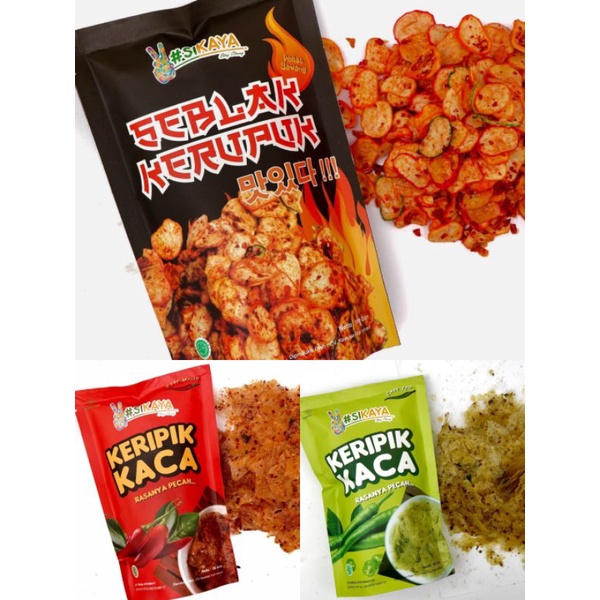 

Kerupuk Seblak/Keripik Kaca/Cabe Ijo/Cabe Merah