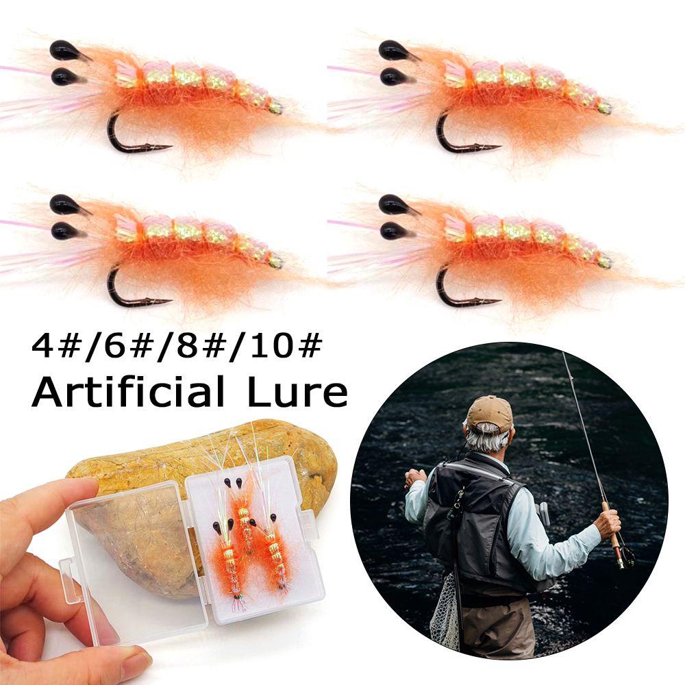 Suyo 4pcs Kail Pancing Ikan#+6#+8#+10# Umpan Pancing Nymph Flyfish