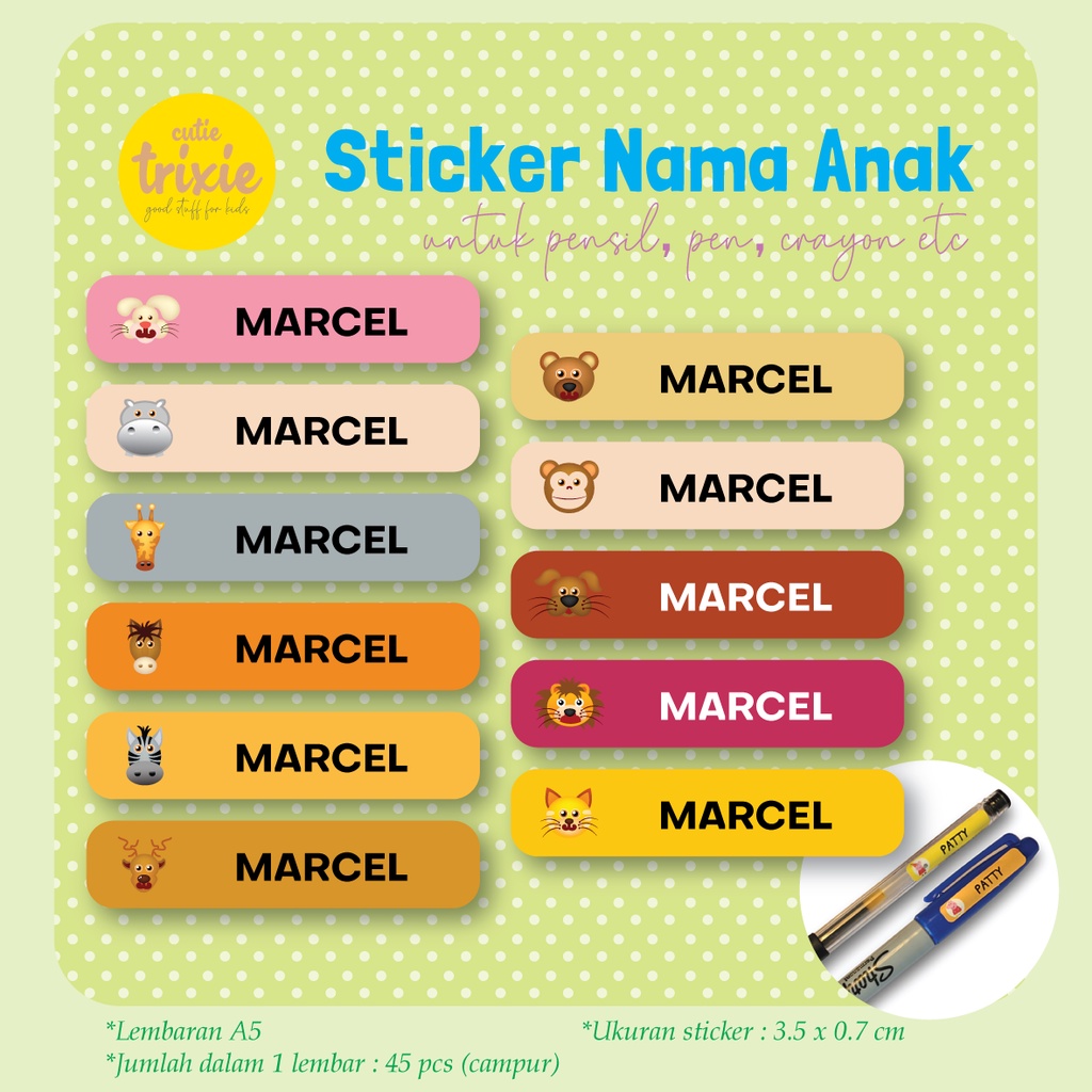 

Sticker Label Nama Anak Pensil EMOJI 2