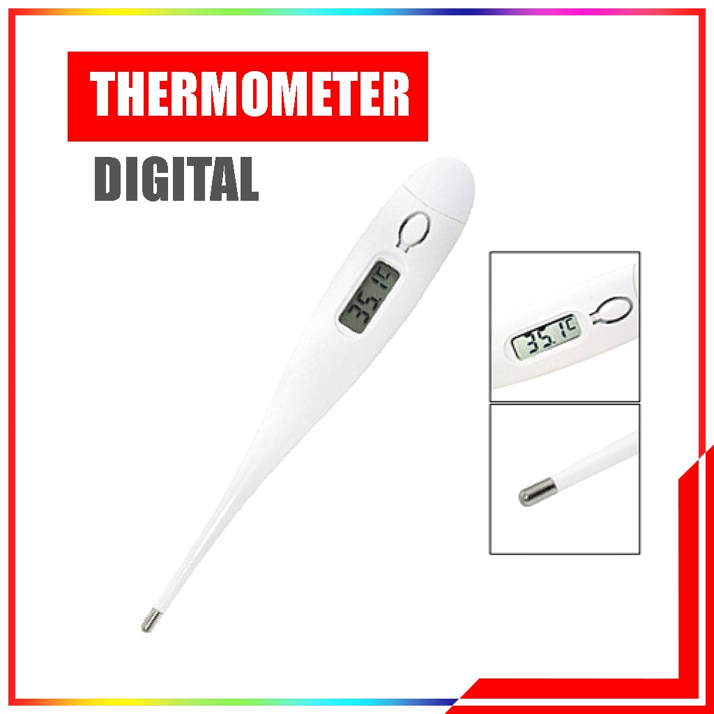 Thermometer Digital Badan Panas Deteksi Celcius Otomatis Termometer With Beeper