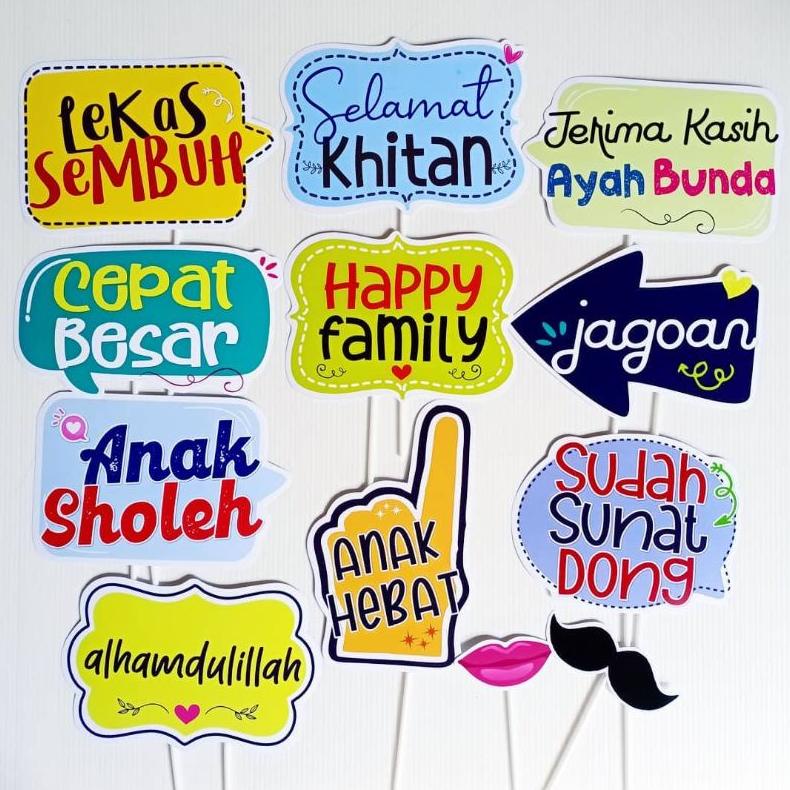 Ready Stock Only Khitan - Fun Props Photobooth Aksesoris Foto Sunatan Dekorasi Khitanan