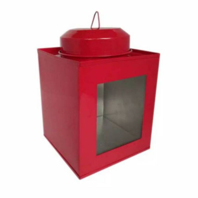 Toples Kaleng Kerupuk Jadul Warna Warni Vintage Gaya Retro 15x20cm