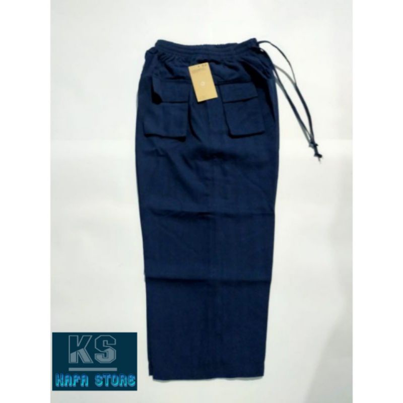 CELANA SIRWAL PRIA DEWASA CINGKRANG  BAHAN TWIST HITAM NAVY ABU ARMY KREM