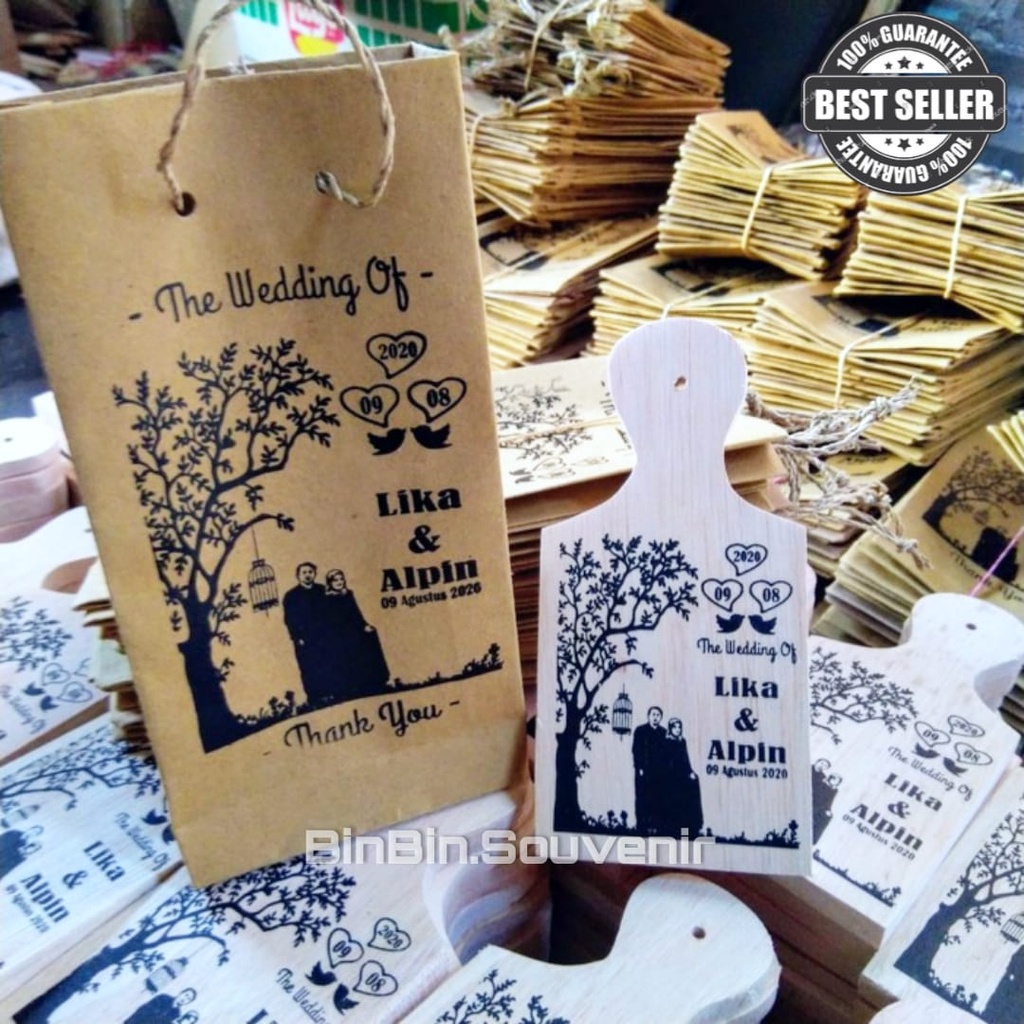 Souvenir Pernikahan Murah Unik Sovenir Talenan Mini Kemas Paperbag Custom Sablon by Request Sofenir 