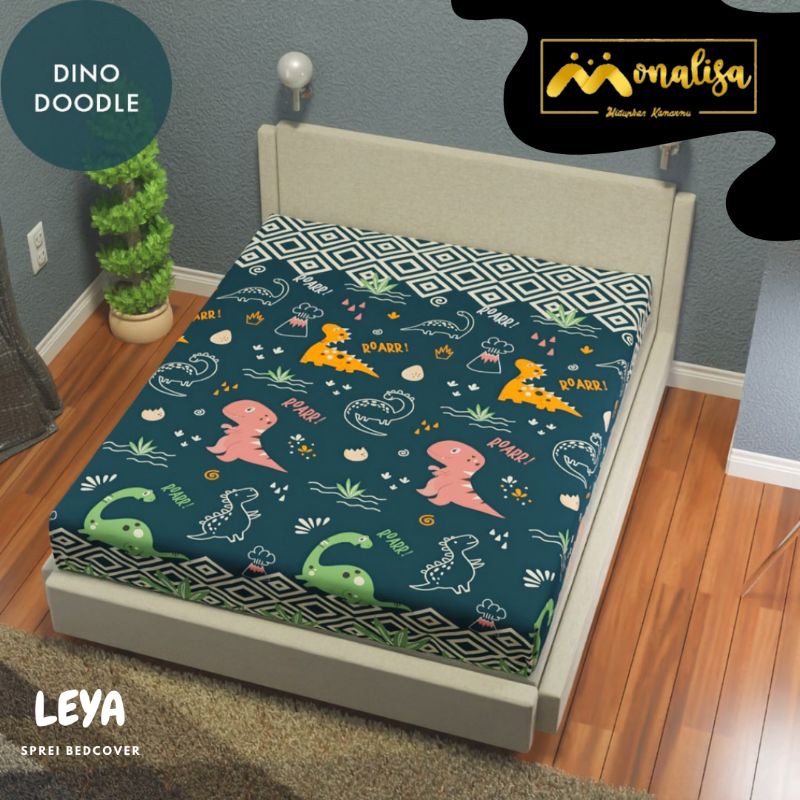MONALISA Sprei Waterproof 180x200 King Size anti ompol-Dino Doodle