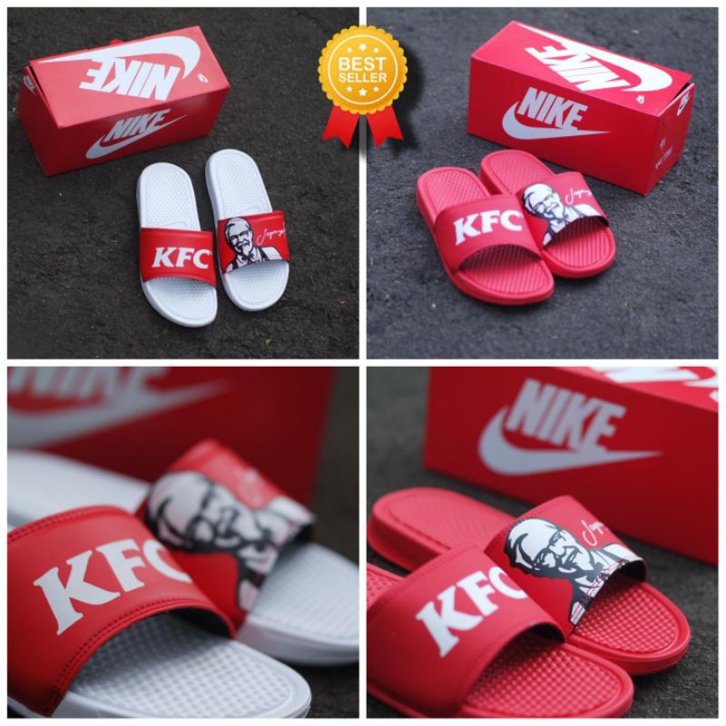Sendal Slide Slop Nike Bennasi x KFC/Sendal Slide Nike Pria