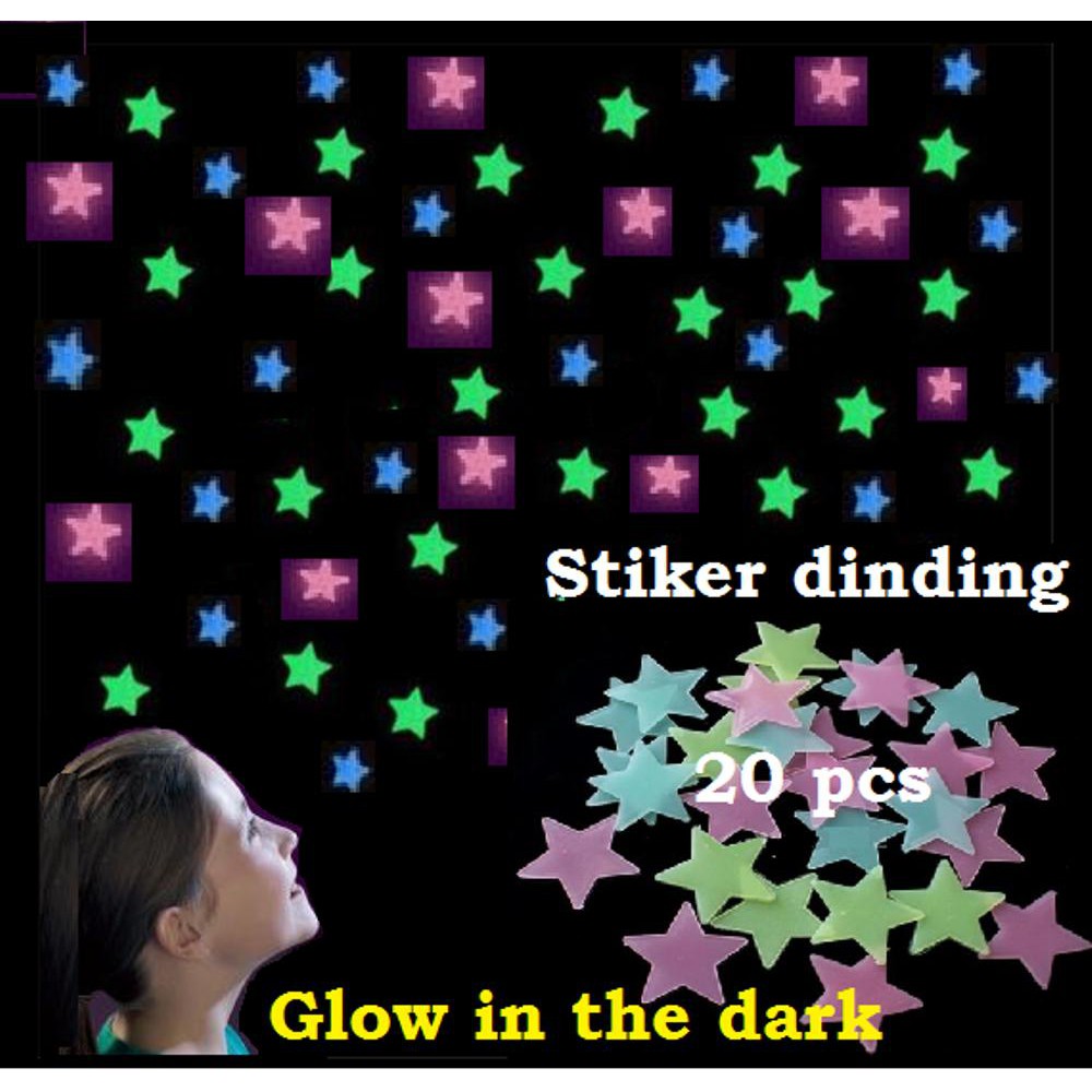 READYNEW Wall Stiker Bintang Star Glow In The Dark TERBARU