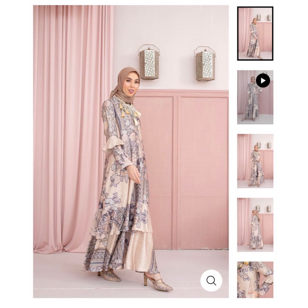 BUTON SERIES WEARING KLAMBY ELENA DRESS HAZEL WOOD SIZE XS DAN M BARANG READY