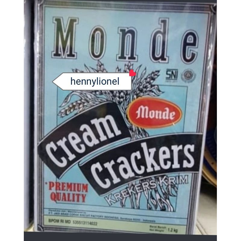 Monde cream crackers