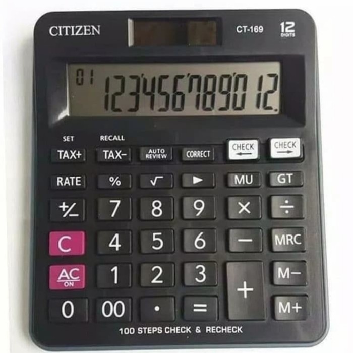 

KALKULATOR CHECK & CORRECT CITIZEN CT-169 - Calculator Desktop CT169