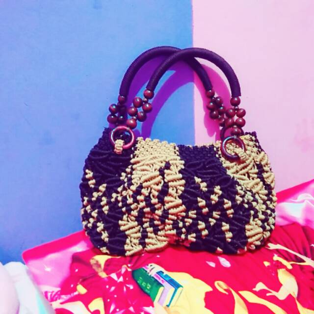 Tas macrame tali kur