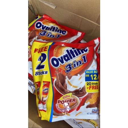 

Ovaltine 3 In 1 Malaysia 100 % ORIGINAL Isi 20 Sachet