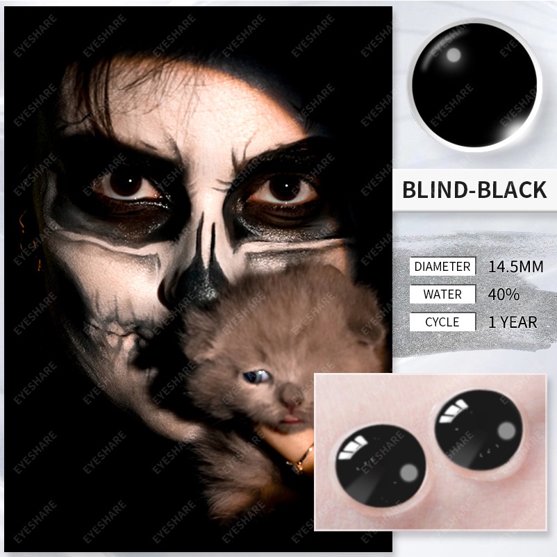 【COD】Softlens 2pcs Lensa Kontak Gila Merah Terang Kartun Cosplay Lensa Halloween Kontak-GREEN