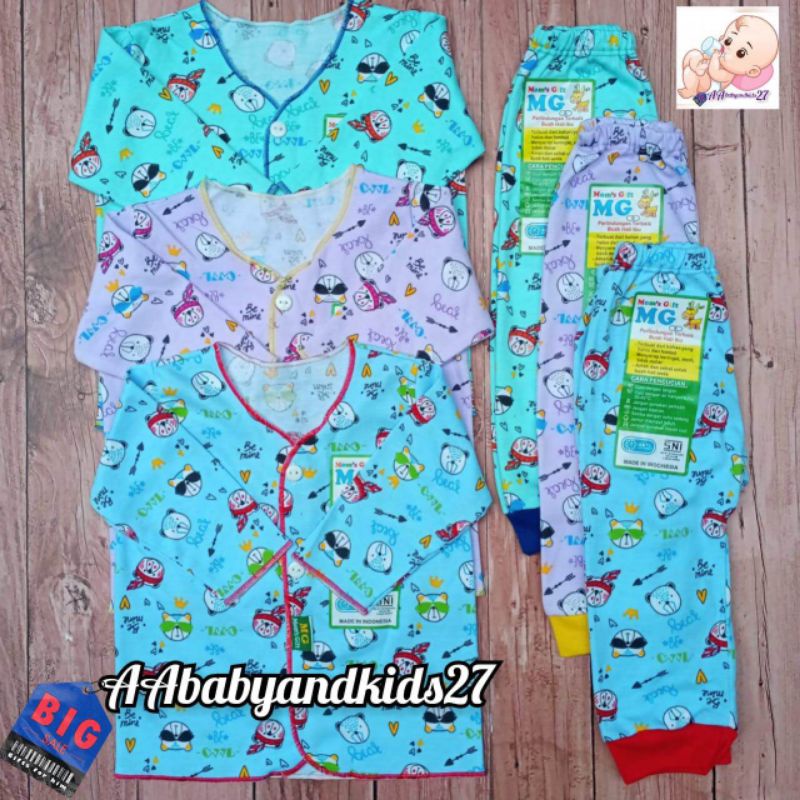 DAPAT 3STEL!!!MOMS GIFT SETELAN BAYI LENGAN PANJANG NEWBORN FULLPRINTING SNI HIHGT QUALITY