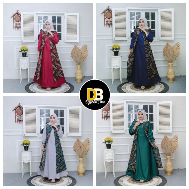 Gamis Batik Wanita Kombinasi / Gamis Muslimah / Gamis Batik Pekalongan / Standar dan Jumbo / Dress Wanita Muslimah / Batik Pekalongan