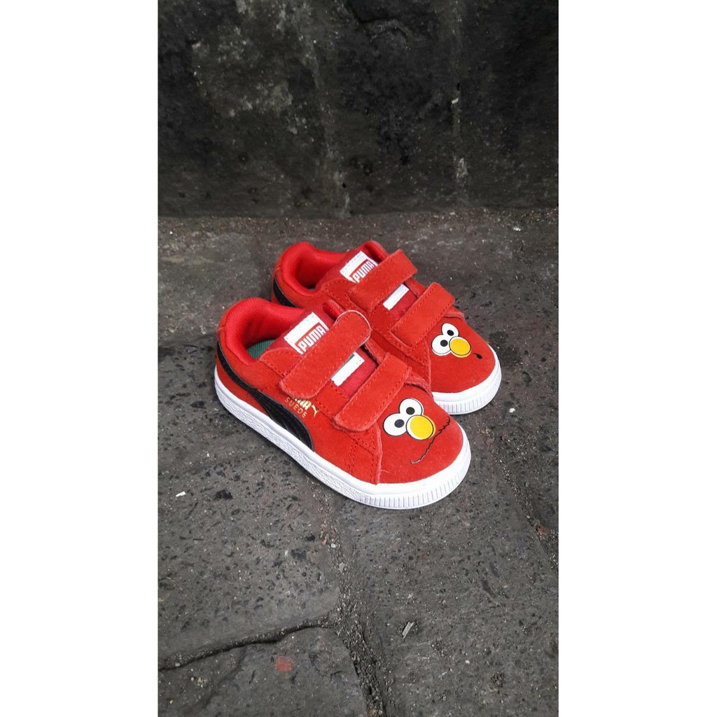SEPATU PUMA SUEDE BASKET KIDS ANAK ANAK SEPATU SEKOLAH RED