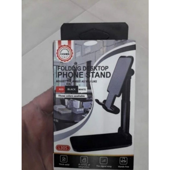 Folding desktop L305 stand holder hp / handphone tempat tatakan hp