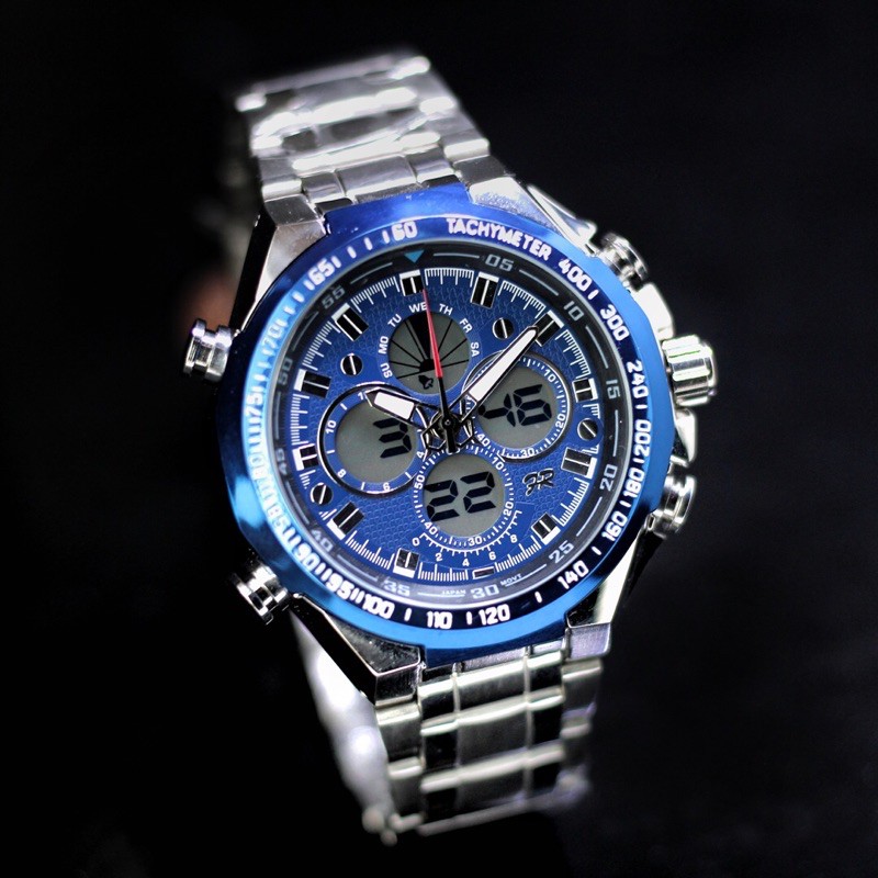 jam tangan pria fortuner readyy dualtime