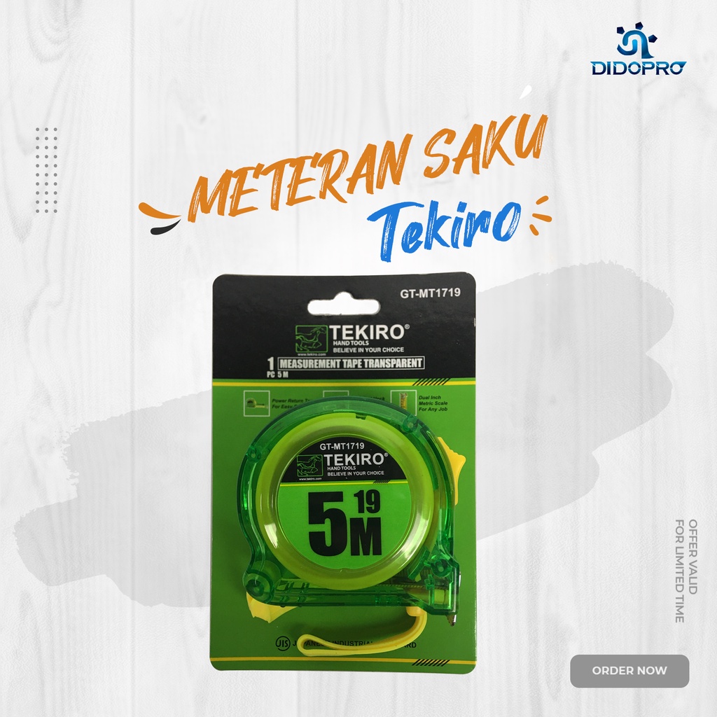 TEKIRO Meteran 5 M - Rol Matic Meter 5 meter 5M