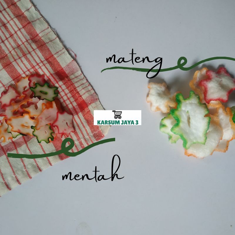 

krupuk tersanjung mentah krupuk bintang warna warni, krupuk seblak 1kg