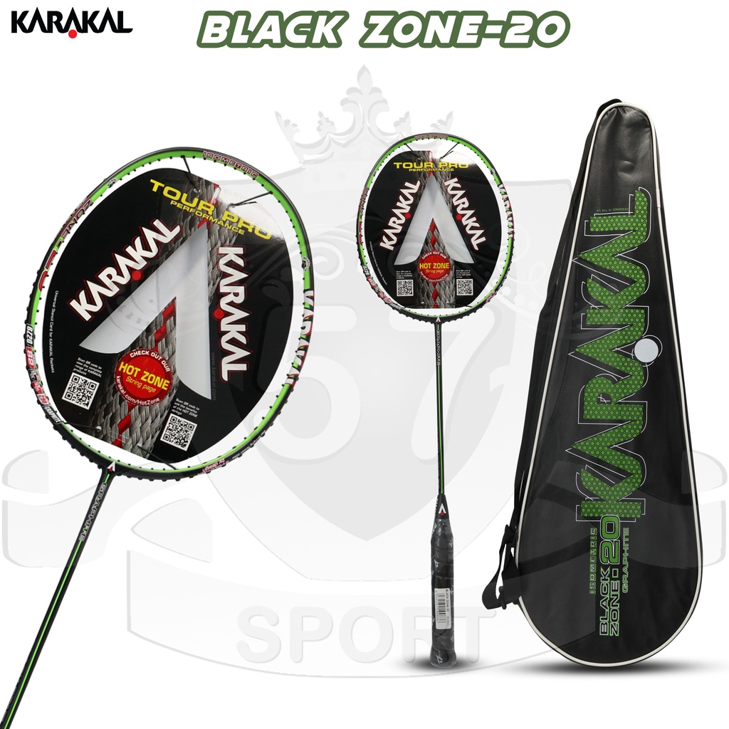 Raket Badminton Karakal Black Zone 20 Bonus Senar dan Tas