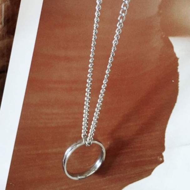 Men and women trendy couple personality simple and versatile Harajuku style ring ring pendant necklace 210807