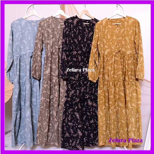 Gamis Etnik/Gamis Etnik Motif/ Gamis Etnik Motif Daun Cantikk