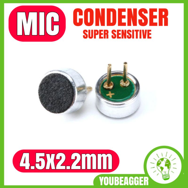 Mic condenser 4.5x2.2mm