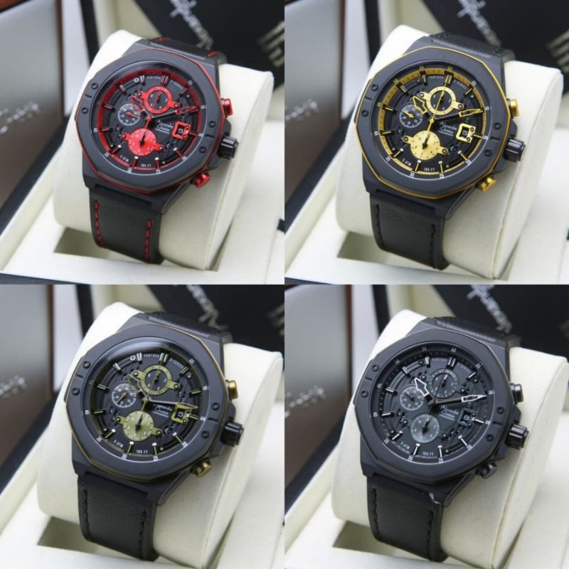 JAM TANGAN PRIA ALEXANDRE CRISTI AC6597/Ac6597 TALI KULIT ORIGINAL